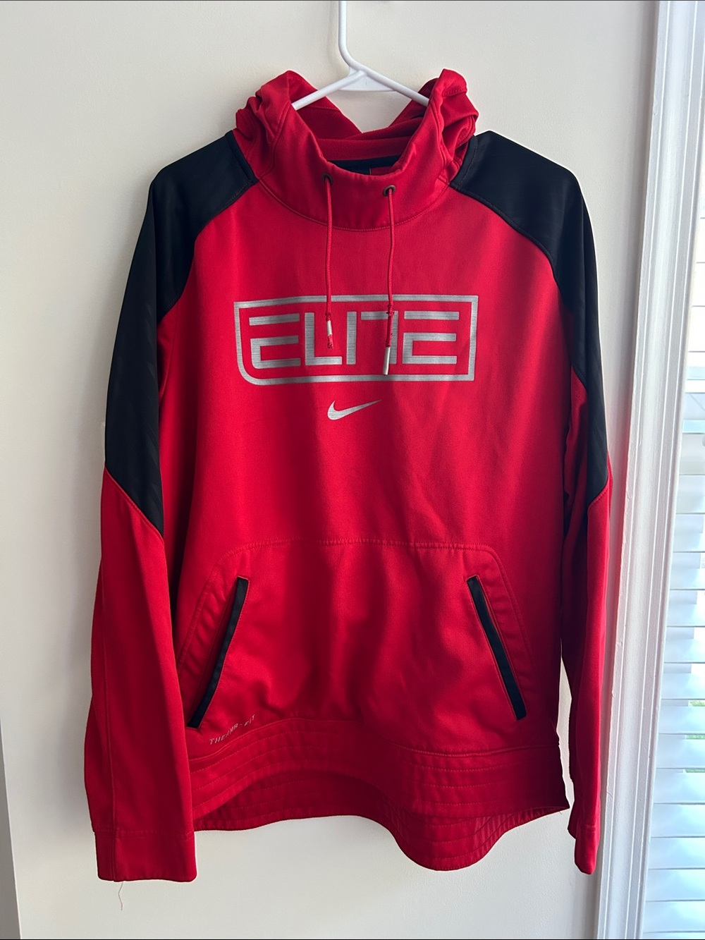 Nike Red and Black Crewneck Pullover with ELITE Logo